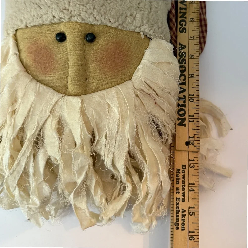 Primitive Country Santa Claus Head Rustic Farmhouse Christmas‎ Decor. NEW W TAG